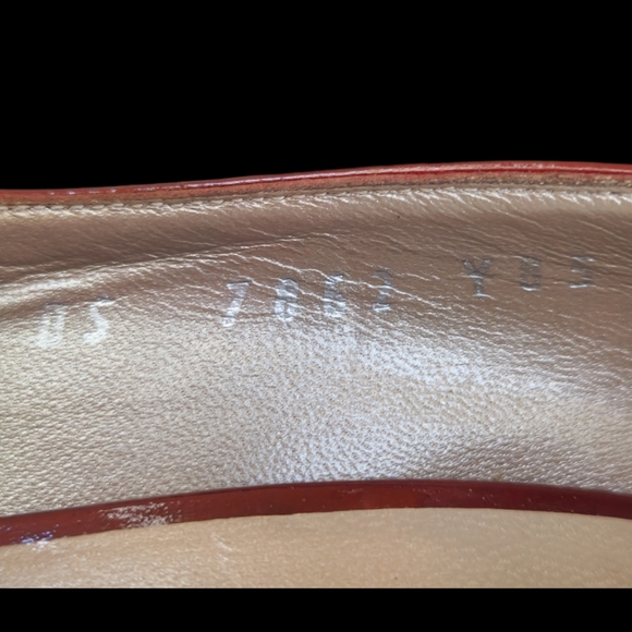Salvatore Ferragamo Blood Red Peep Toe Heels **see description for size** - Picture 8 of 8